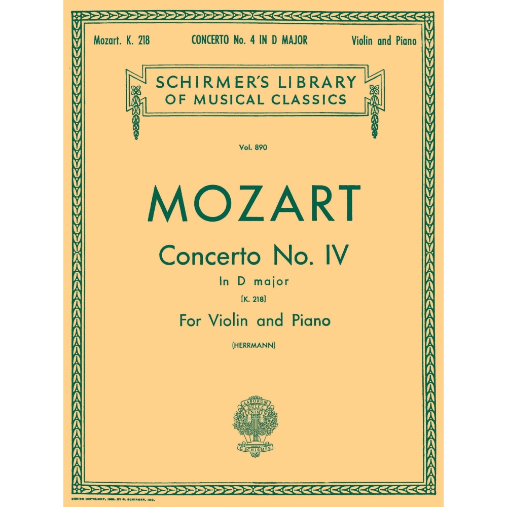 Mozart, Wolfgang Amadeus - Violin Concerto No.4 In D K.218