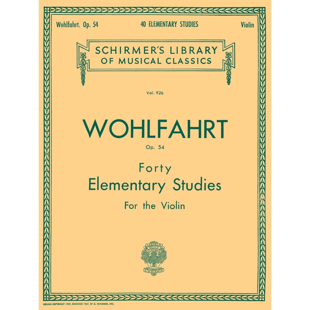 Wohlfahrt, Franz - 40 Elementary Studies, Op. 54