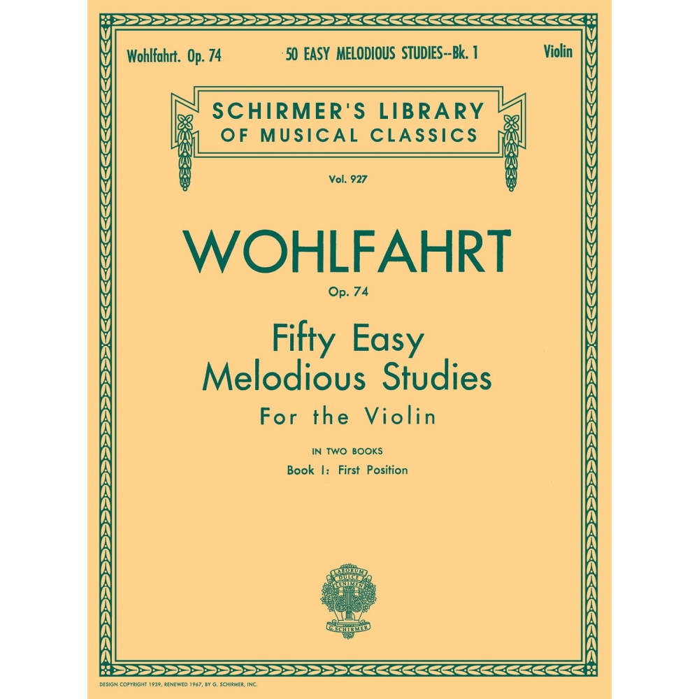 Wohlfahrt, Franz - 50 Easy Melodious Studies, Op. 74 - Book 1