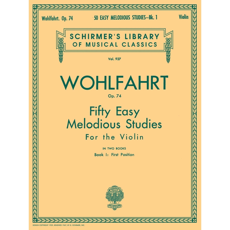 Wohlfahrt, Franz - 50 Easy Melodious Studies, Op. 74 - Book 1