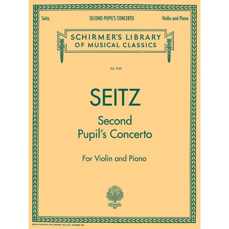 Seitz, Friedrich - Pupil's Concerto No. 2 in G Major, Op. 13