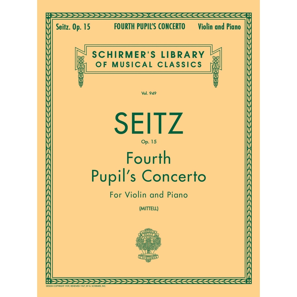 Seitz, Friedrich - Pupil's Concerto No. 4 in D, Op. 15