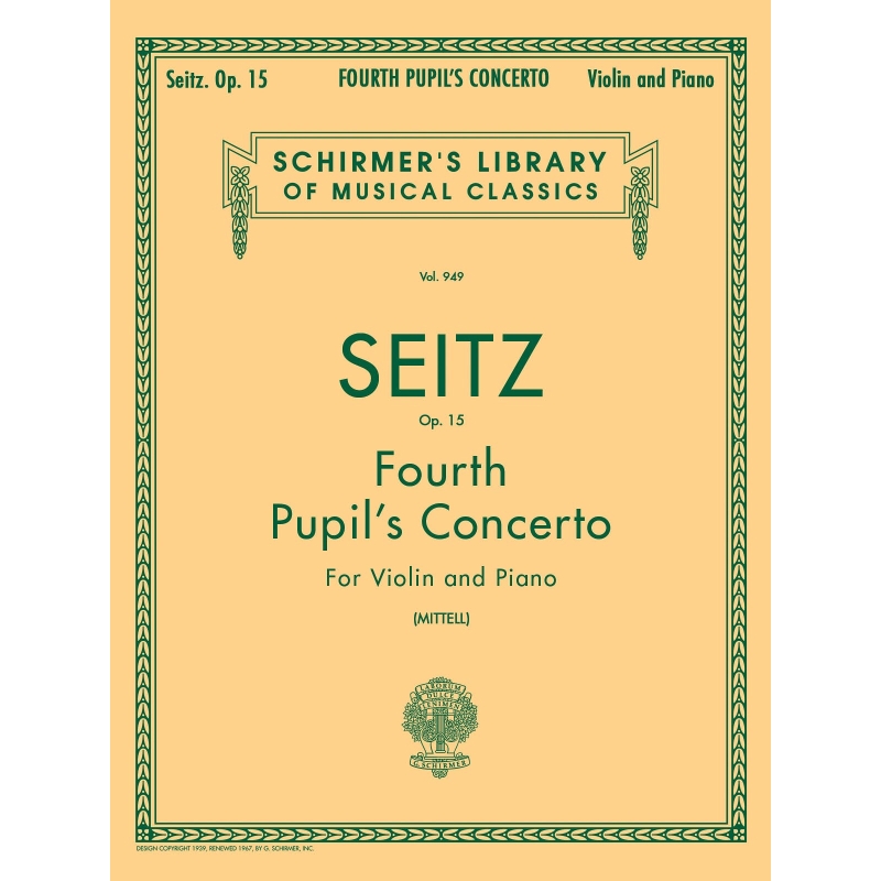 Seitz, Friedrich - Pupil's Concerto No. 4 in D, Op. 15