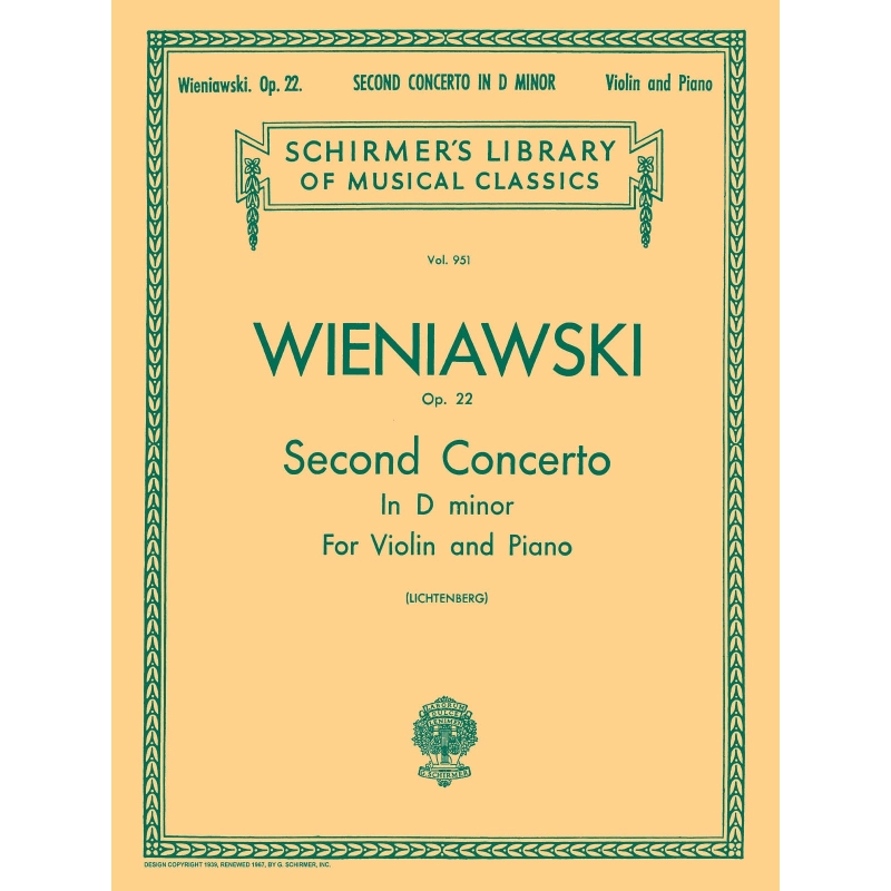 Wieniawski, Henryk - Second Concerto in D Minor, Op. 22