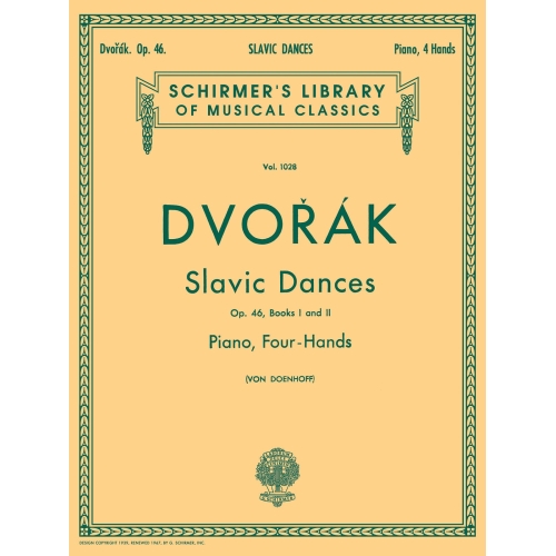 Antonin Dvorak: Slavonic Dances Op.46 Books 1 And 2 (Piano Duet)