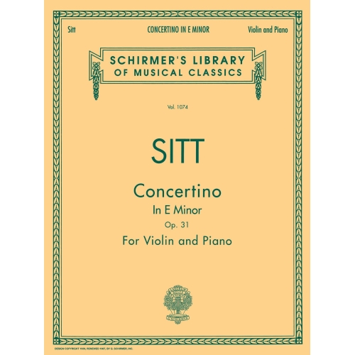 Sitt, Hans - Concertino in...