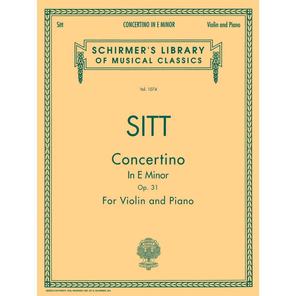 Sitt, Hans - Concertino in E Minor, Op. 31