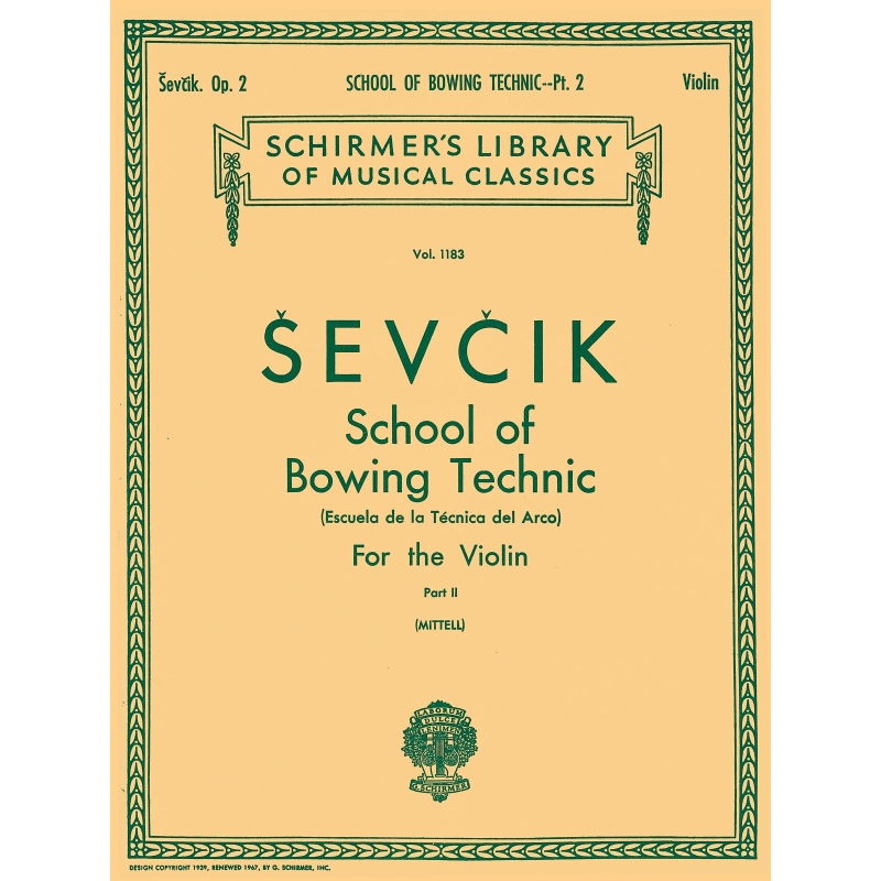 Sevcik, Otakar - School of Bowing Technics, Op. 2 - Book 2