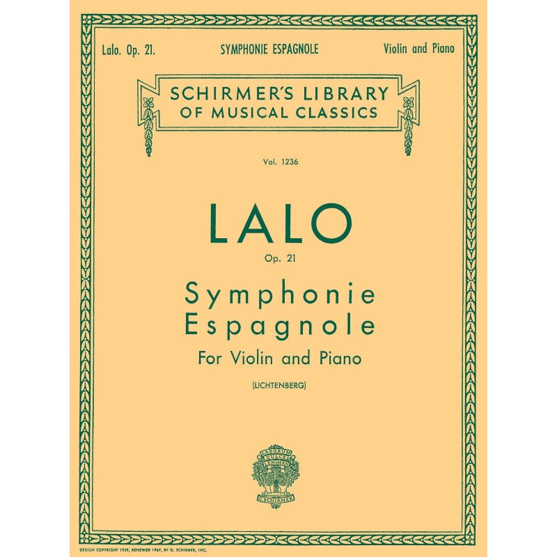 Edouard Lalo: Symphonie Espagnole Op.21 (Violin/Piano)