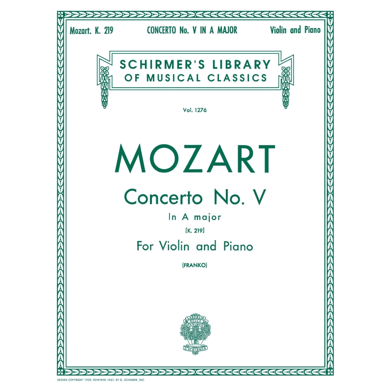 Mozart, Wolfgang Amadeus - Violin Concerto No.5 In A Major K.219