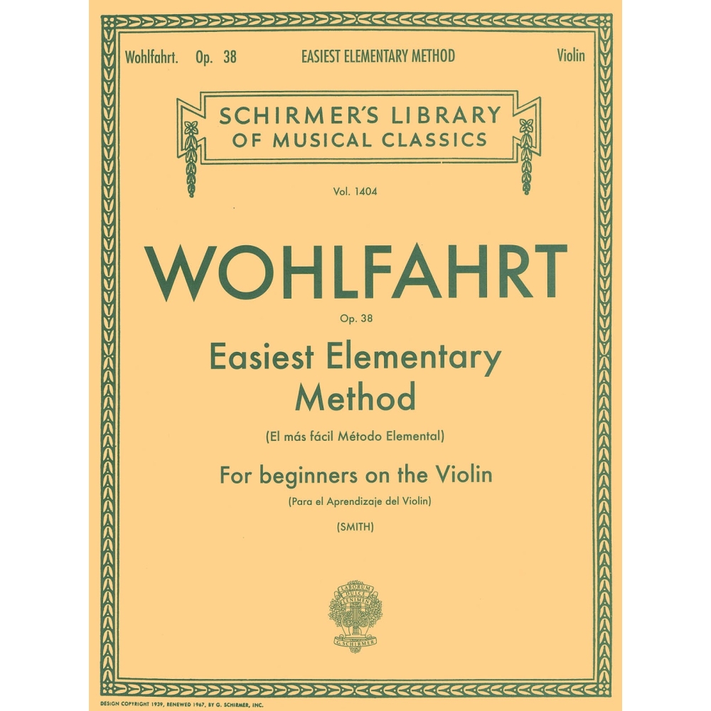 Wohlfahrt, Franz - Easiest Elementary Method for Beginners Op. 38