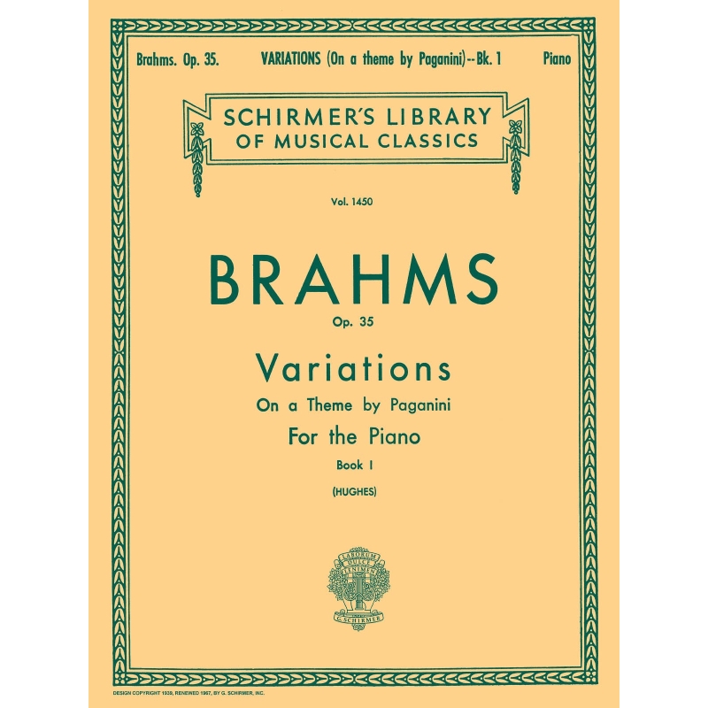 Brahms, Johannes - Variations on a Theme by Paganini, Op. 35 - Book 1