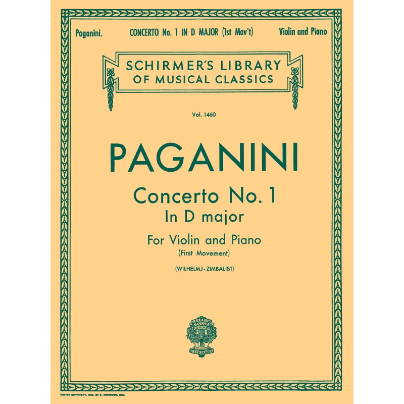 Paganini, Niccolò - Violin Concerto No.1 In D First Movement