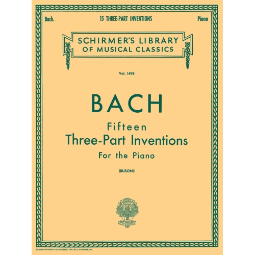 Bach, J.S - 15 Three-Part...