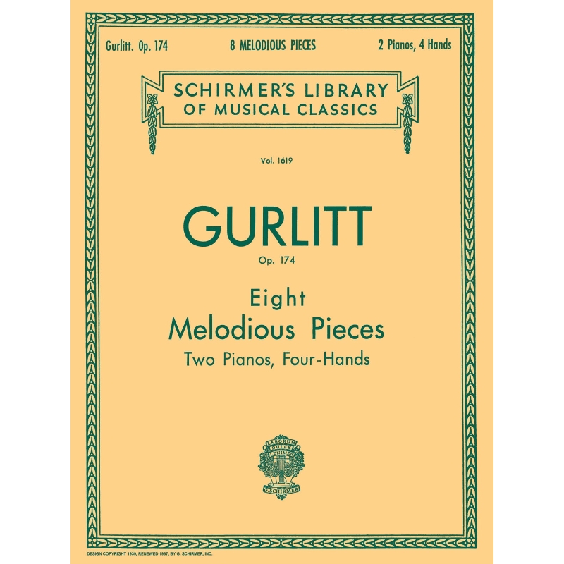 Gurlitt, Cornelius - 8 Melodious Pieces, Op. 174