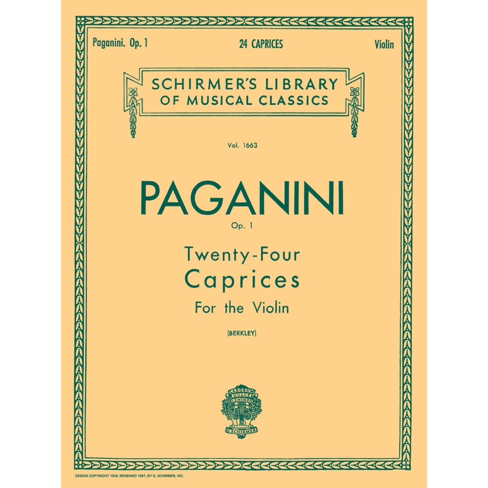 Paganini, Niccolò - 24 Caprices, Op. 1
