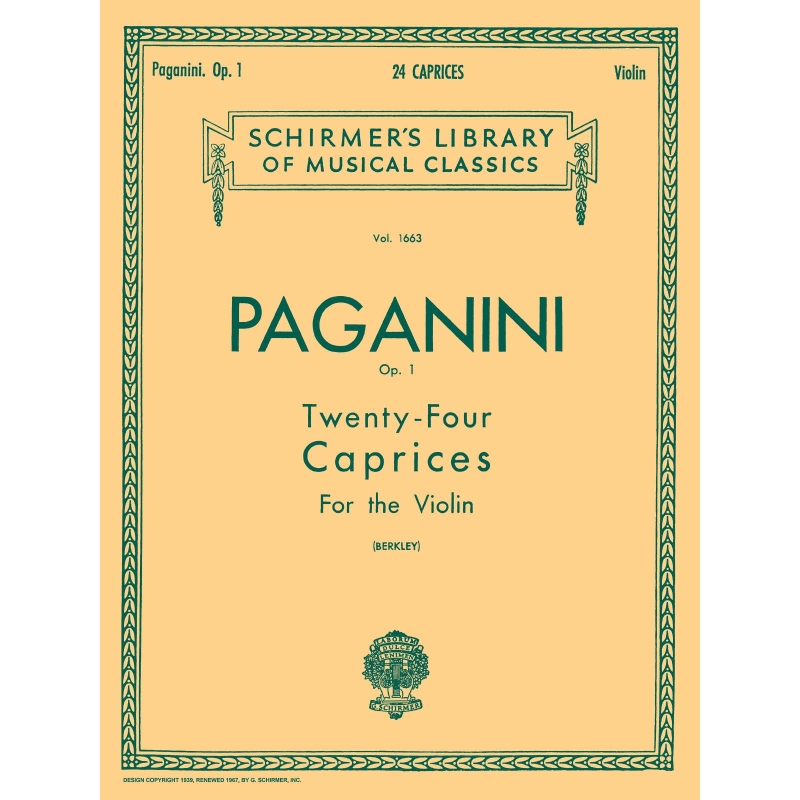 Paganini, Niccolò - 24 Caprices, Op. 1