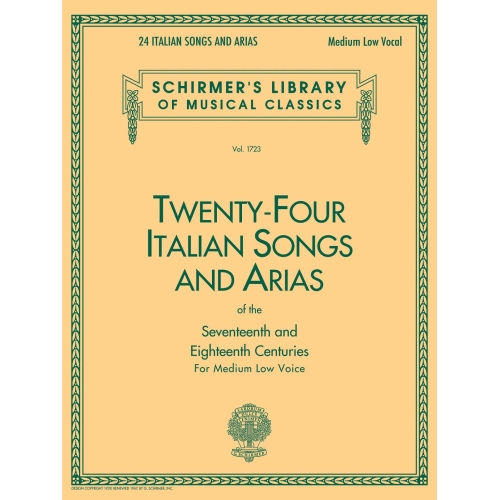 24 Italian Songs & Arias - Medium Low Voice