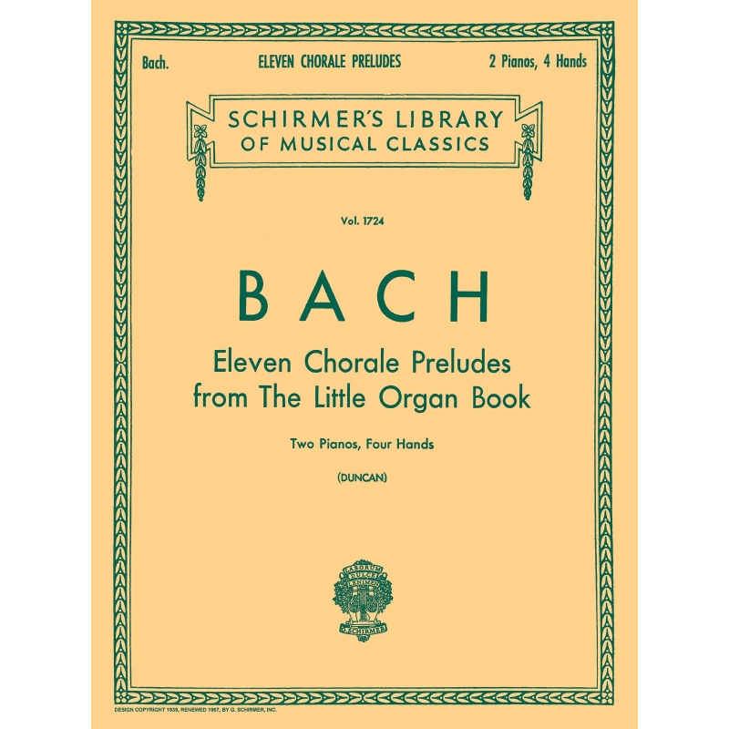 Bach, J.S - 11 Chorale Preludes From 'Orgelbuchlein'