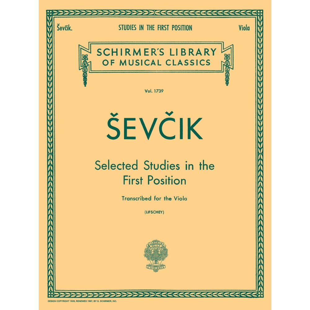 Sevcik, Otakar - Selected Studies in the First Position