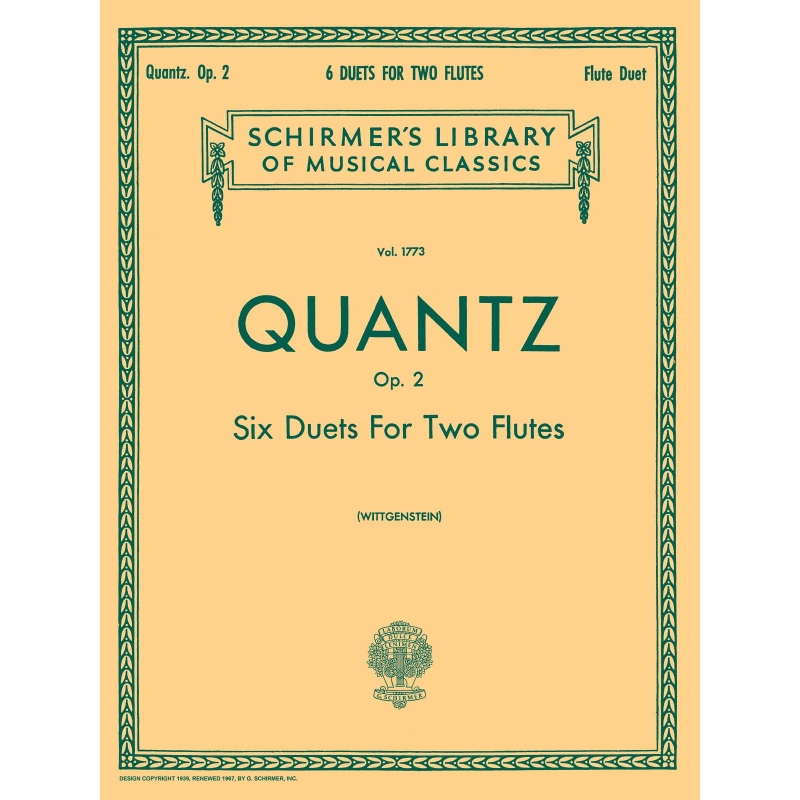 Quantz, Johann Joachim - 6 Duets For Two Flutes Op. 2