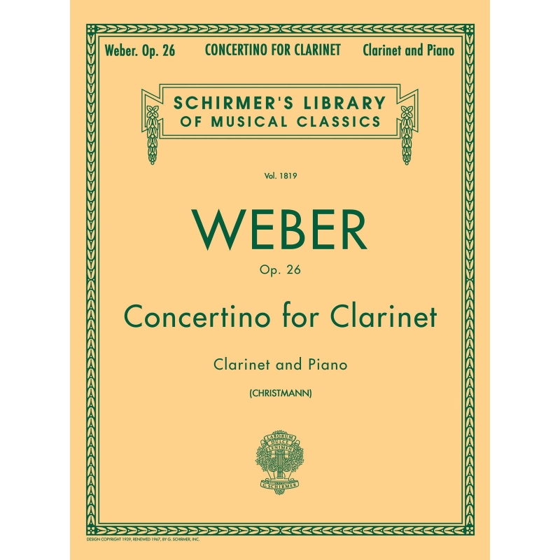 Weber, Carl Maria - Clarinet Concertino In E Flat Op.26