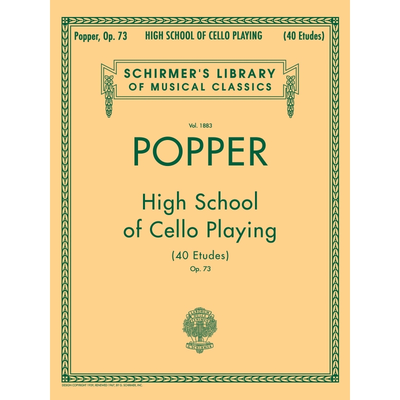 Popper, David - High School of Cello Playing (40 Etudes), Op. 73