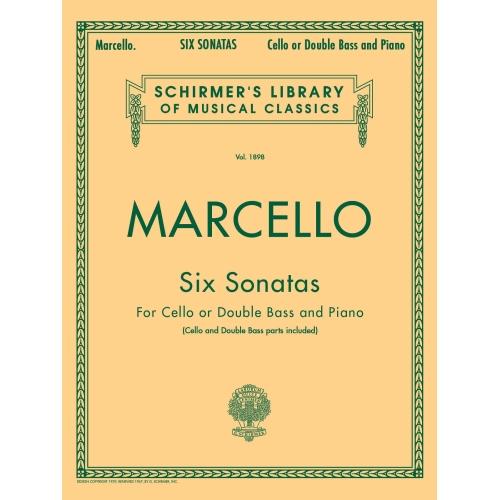 Marcello, Benedetto- Six Sonatas For Cello Or D Bass