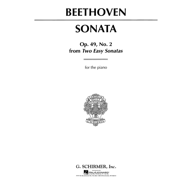 Beethoven, Ludwig - Sonata in G Major, Op. 49, No. 2