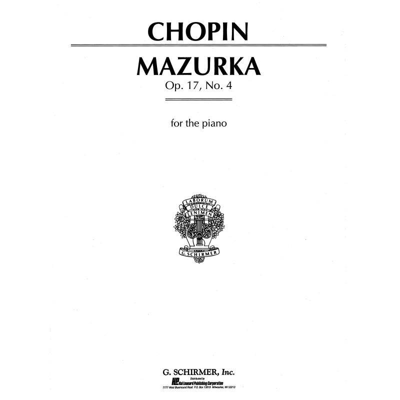 Chopin, Frédéric - Mazurka, Op. 17, No. 4 in A Minor