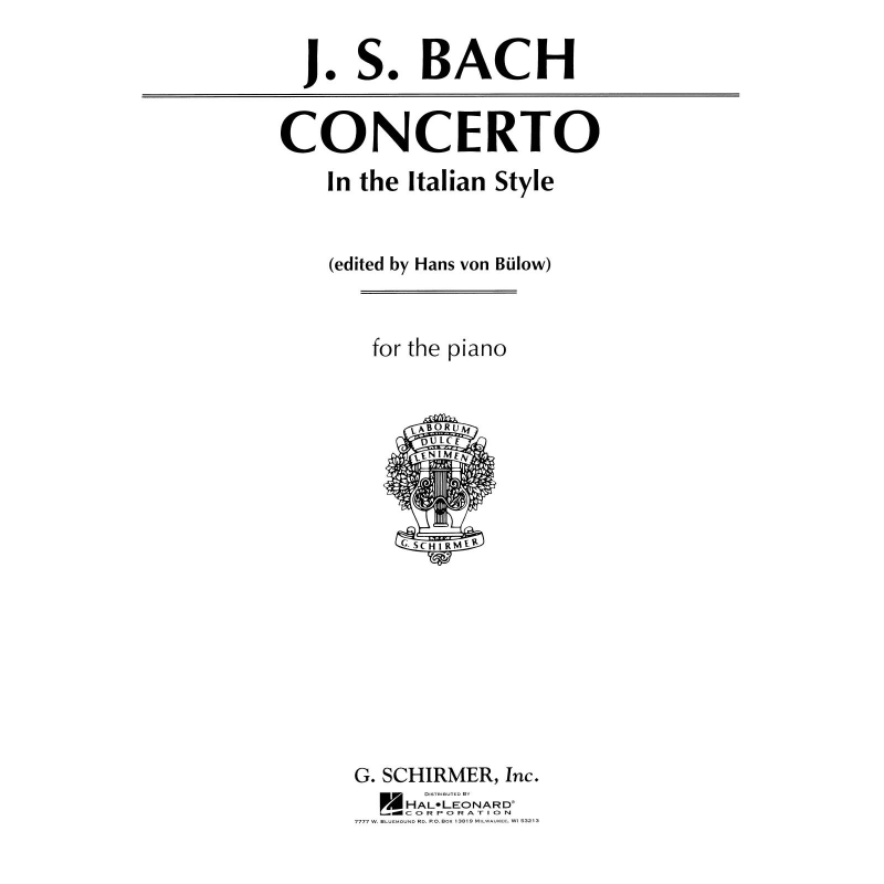 Bach, J.S - Concerto In The Italian Style