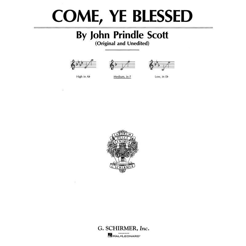 Scott, John Prindle - Come Ye Blessed