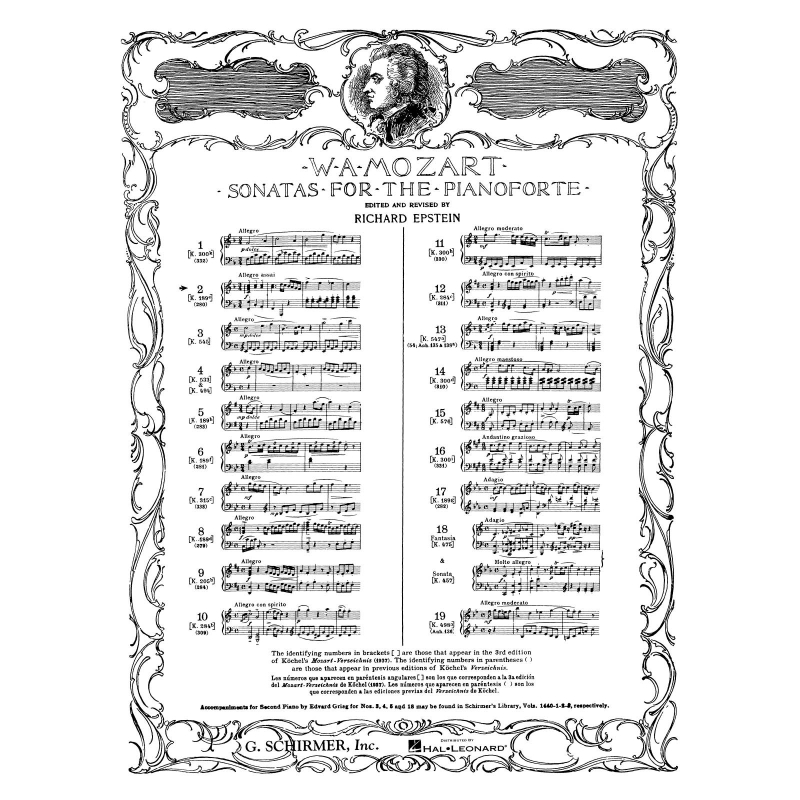 Mozart, Wolfgang Amadeus - Sonata No. 2 in F Major K280