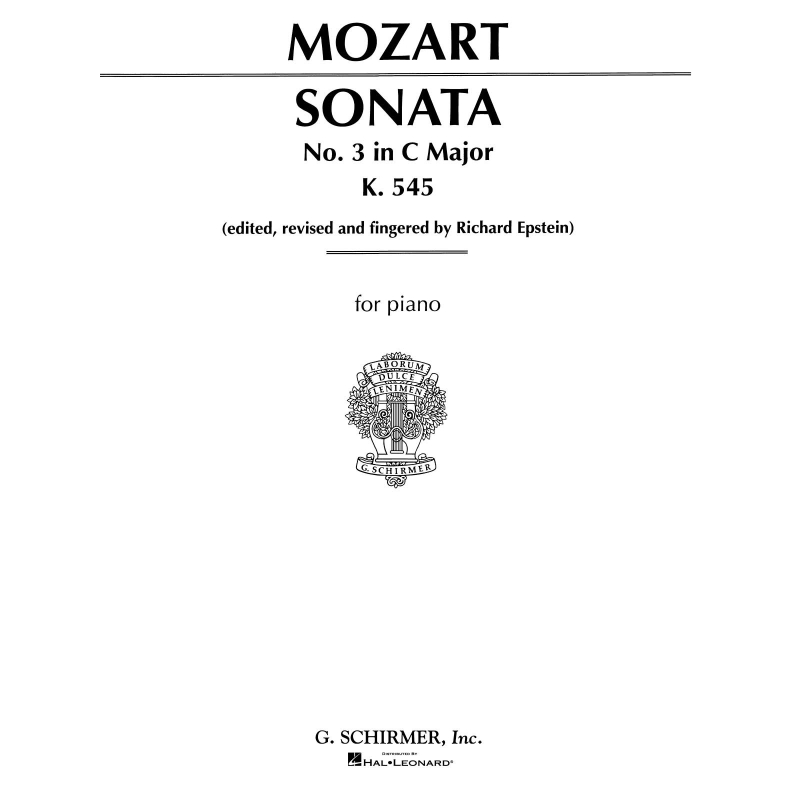Mozart, Wolfgang Amadeus - Sonata No. 3 in C Major K545