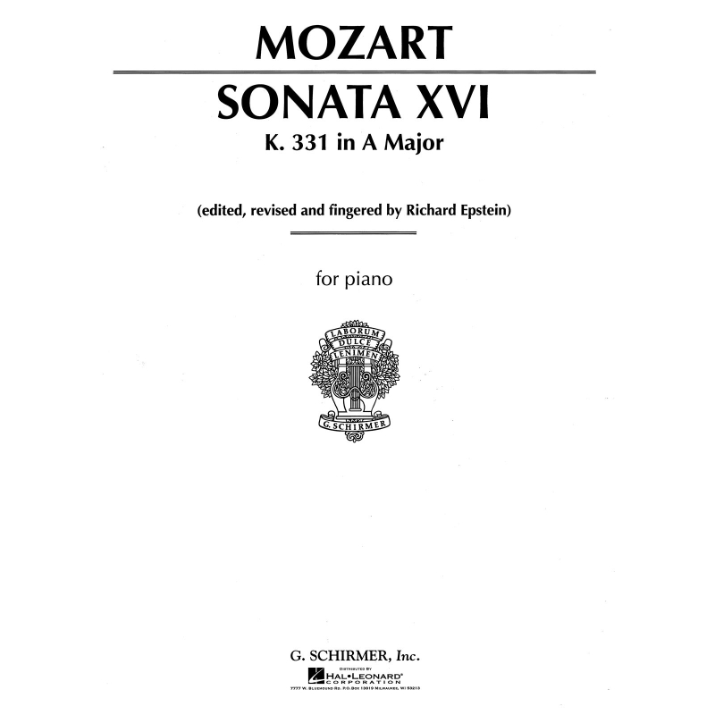 Mozart, Wolfgang Amadeus - Sonata No. 16 in A Major K331
