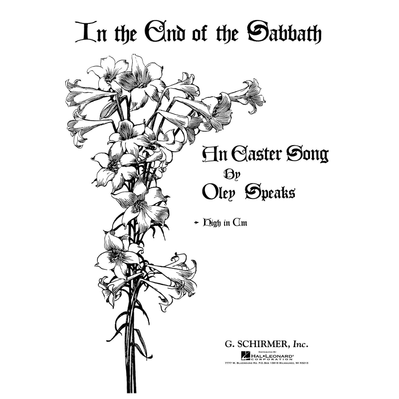 Speaks, Oley - In the End of the Sabbath
