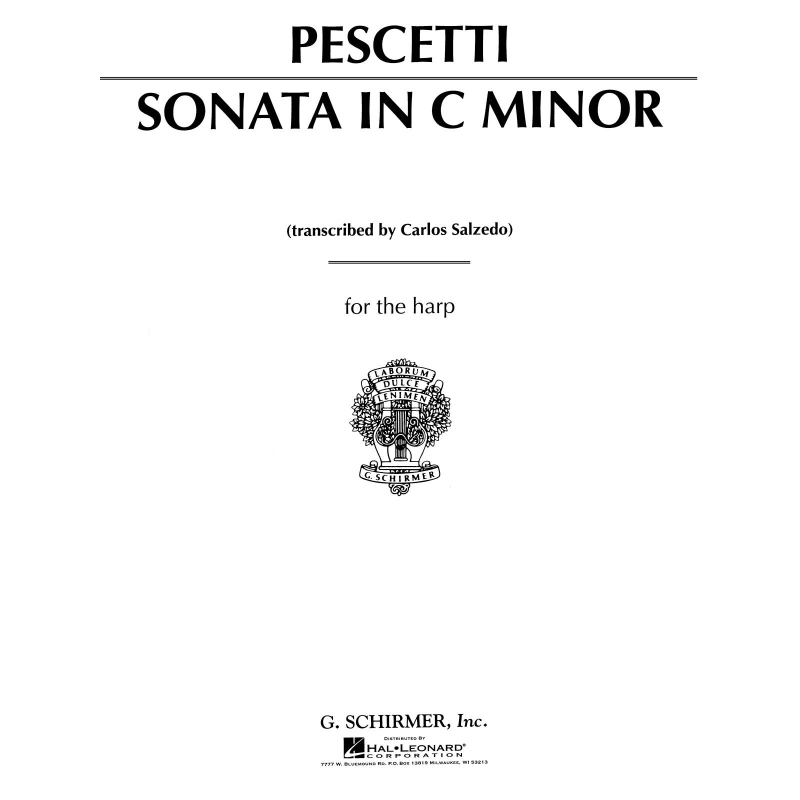 Pescetti, Giovanni Battista - Sonata In C Minor For The Harp