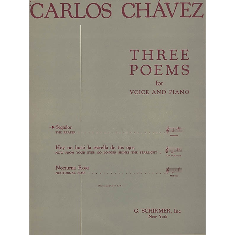 Chàvez, Carlos - Reaper Segador Md Vo/Pno