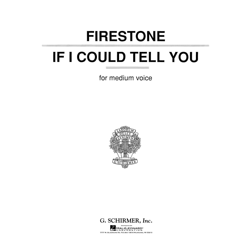 Firestone, I - If I Could Tell You