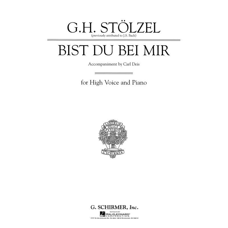 Bach, J.S - Bist du bei mir (Thou Art My Joy)