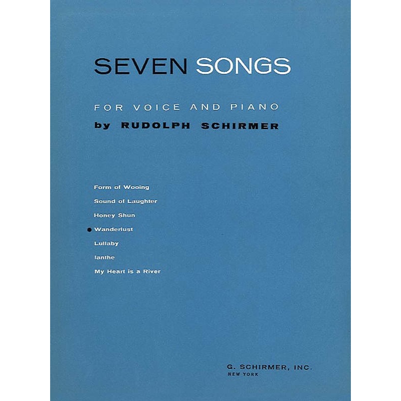 Schirmer, Rudolph - Wanderlust Vo/Pno 7 Songs