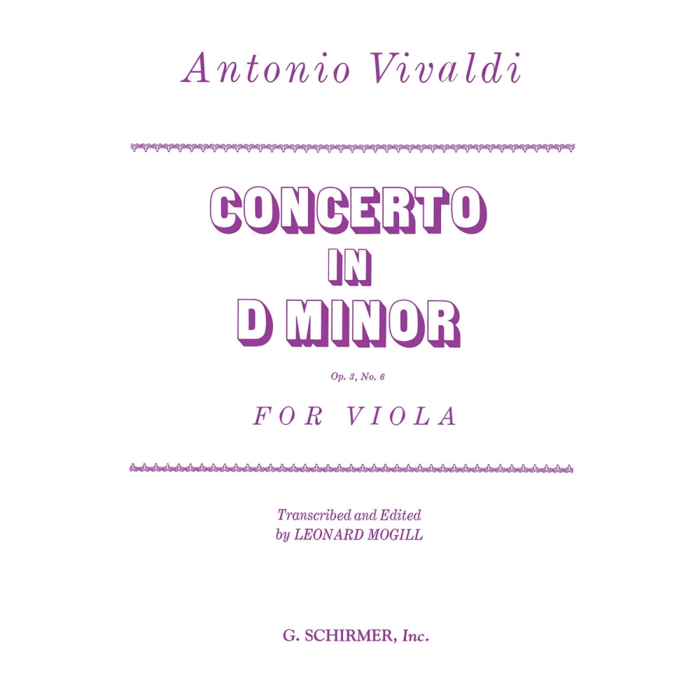Vivaldi, Antonio - Concerto d-minor Op.3 No.6 Viola-Piano