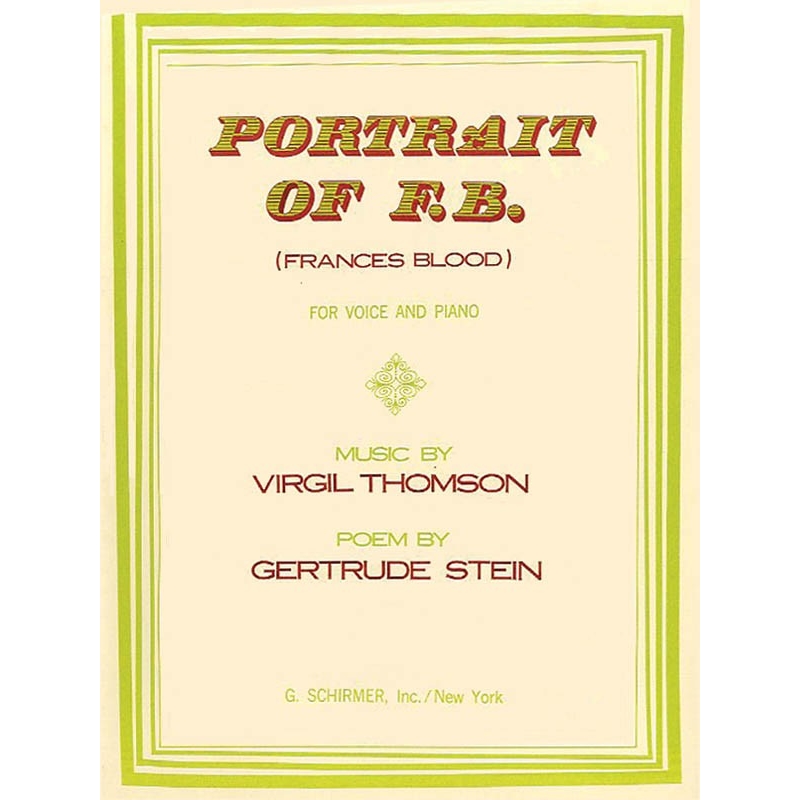 Thomson, Virgil - Portrait of F.B. (Frances Blood)