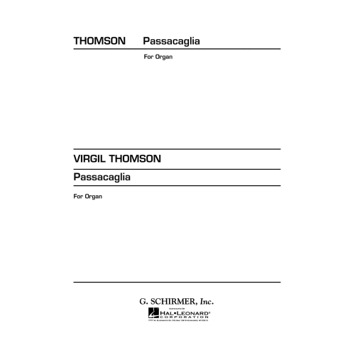 Thomson, Virgil - Passacaglia