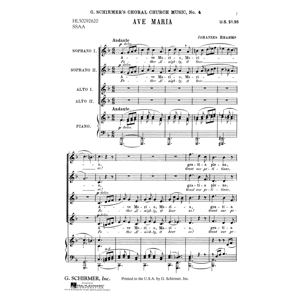 Brahms, Johannes - Ave Maria