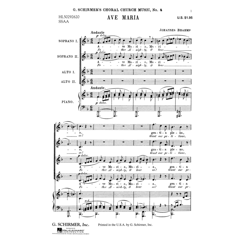 Brahms, Johannes - Ave Maria