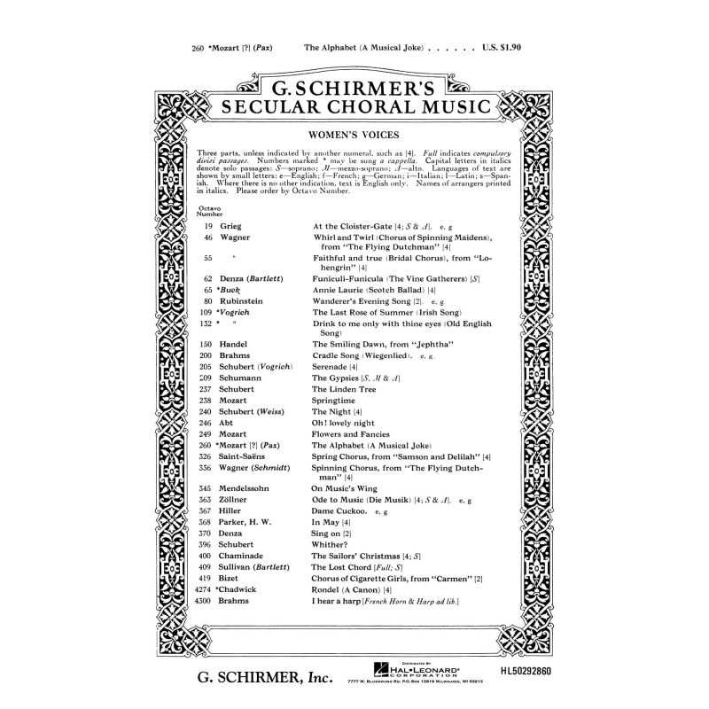 Mozart, Wolfgang Amadeus - The Alphabet