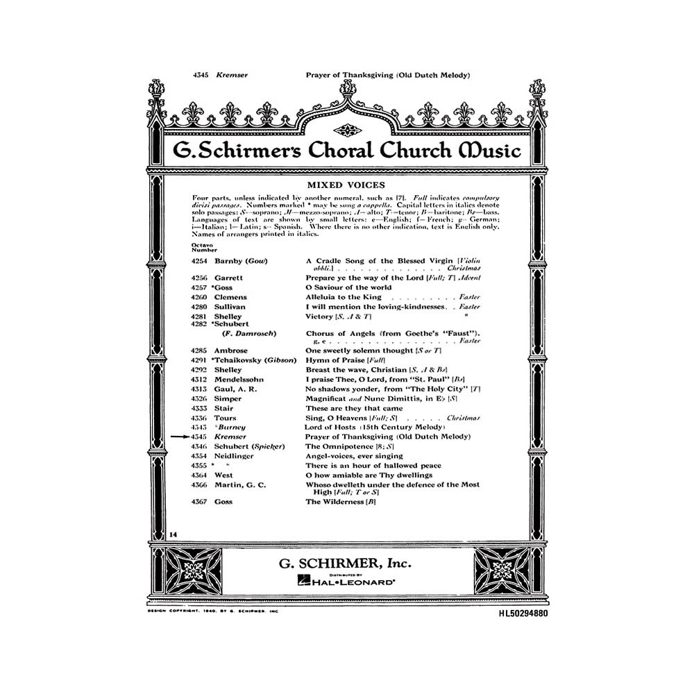 Anonymous - Prayer of Thanksgiving