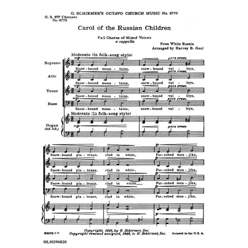Song, Folk - Carol of...