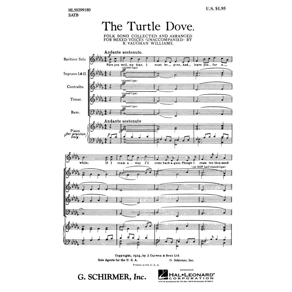 Williams, Ralph Vaughan - The Turtle Dove